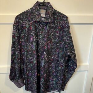 Thomas Dean Multicolor Paisley Shirt